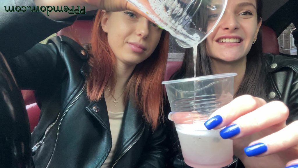 Full Glass With Saliva Of Two Mistresses - POV Spitting Femdom