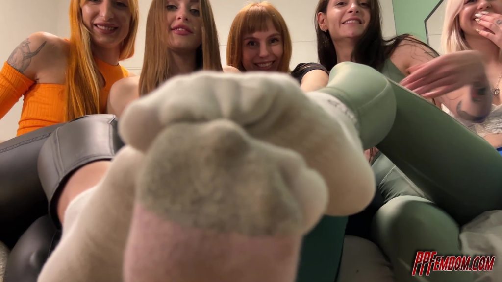 Close Up Group POV Socks Foot Gagging Femdom