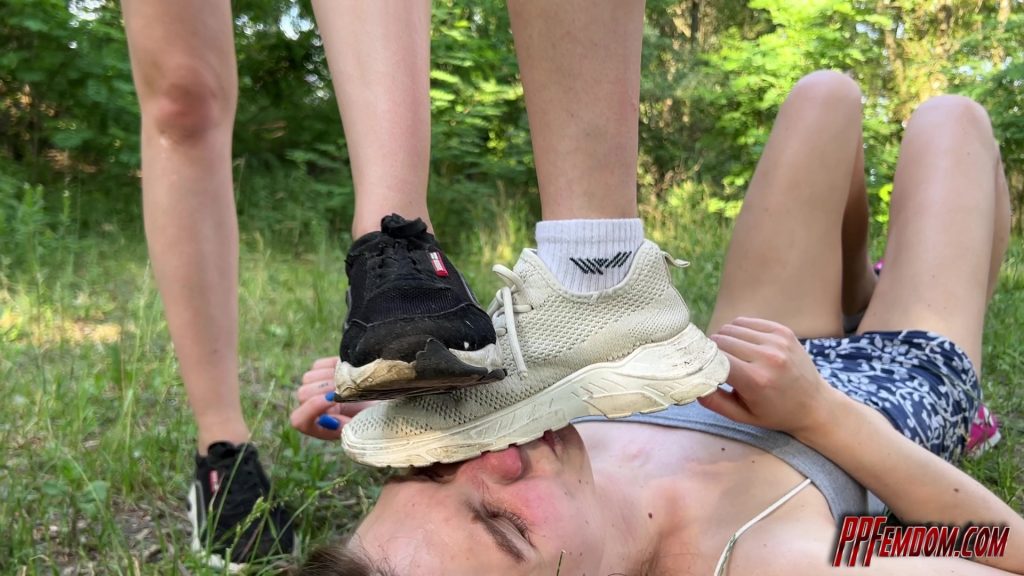 Sneakers Dirty Soles Worship Lezdom Face Stomping Outdoor