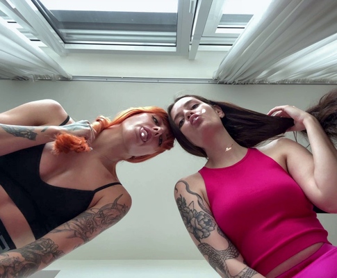 2 Girlfriends POV Bully You by Spitting In Your Mouth and Wiping Their Dirty Feet On Your Face
