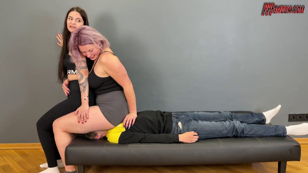 Hard Double Face Sitting Femdom With Sofi and Obsidia