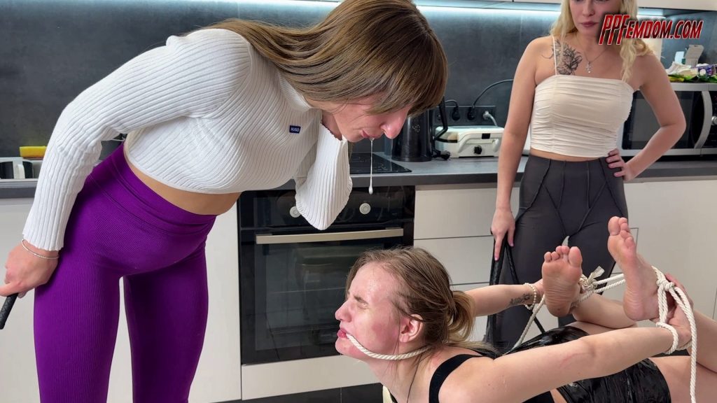 Agma Spit On Bondaged Slave Girl