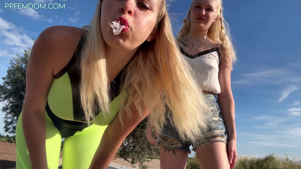 POV Spit On Your Face Close-up Double Femdom